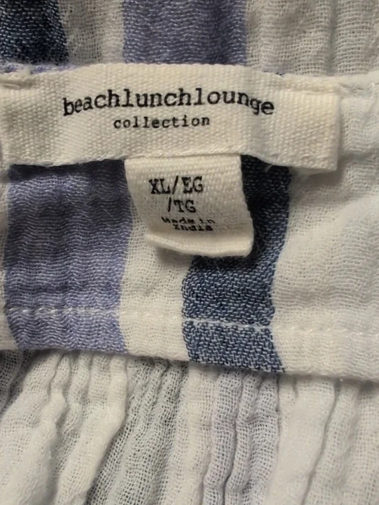 Beachlunchlounge Striped Cotton Dress Blue, White And Purple. - Picture 4 of 8